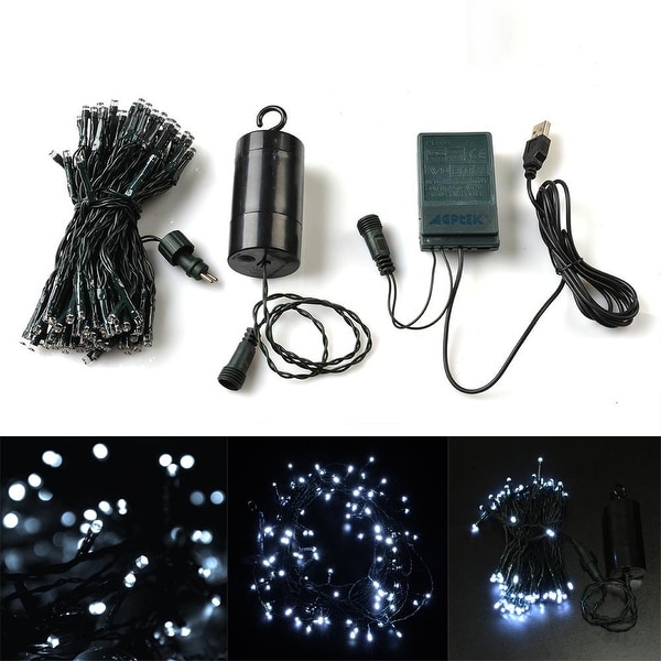 384 Inch 100 LED 8 model USB Battery Operated Light String Timer Battery Case USB Power Controller M Bed Bath Beyond 18820631